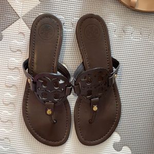 Tory Burch AUTHENTIC 37 Brown Miller Sandal